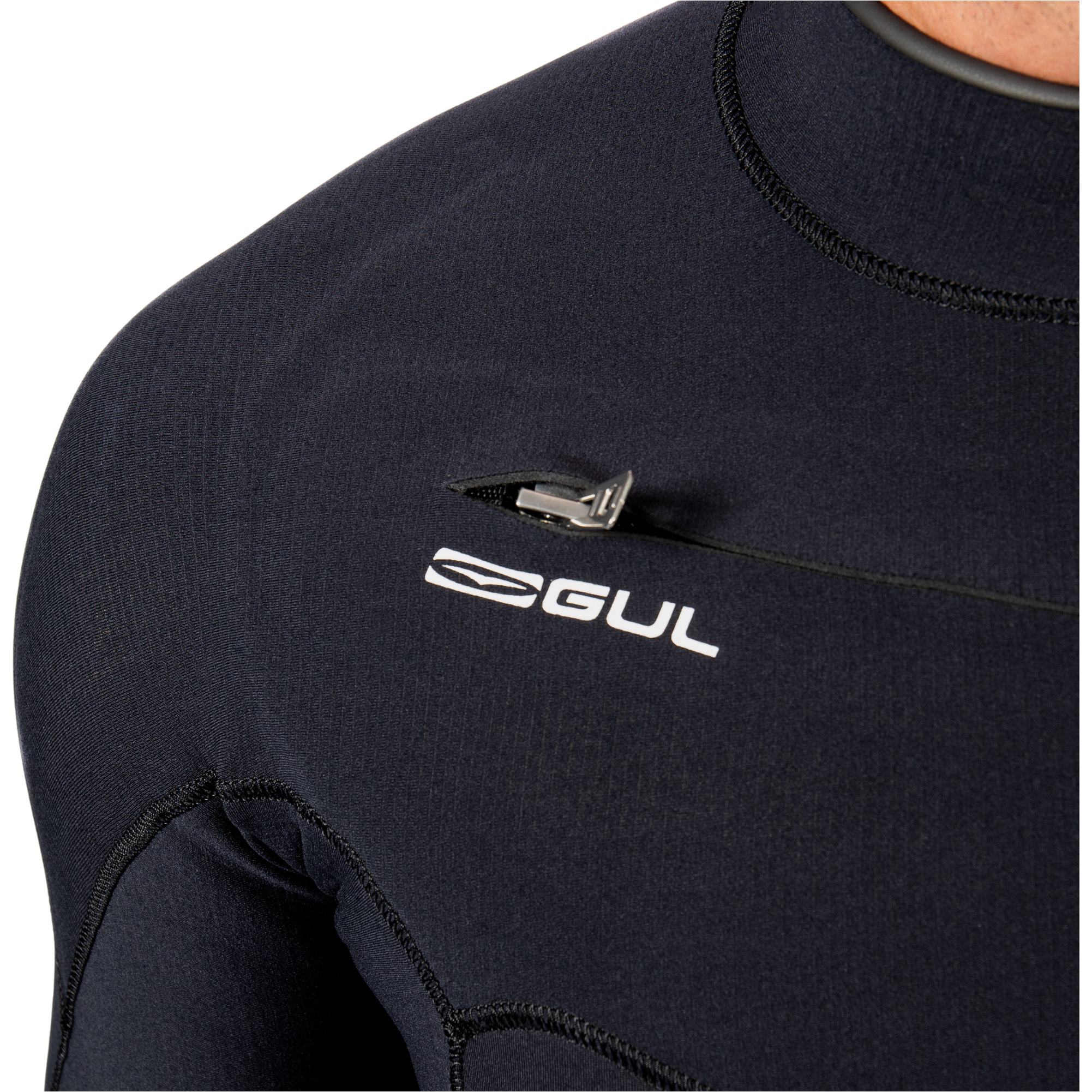 2025 Gul Mens Yulex Flexor 5/4mm Chest Zip Wetsuit FX1221-BKBK - Black